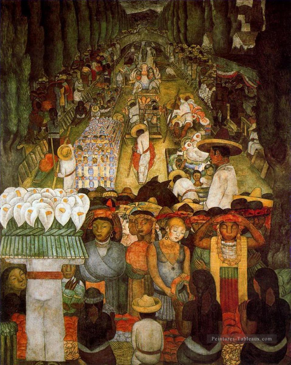 bon vendredi sur le canal de Santa Ana 1924 Diego Rivera Peintures à l'huile
